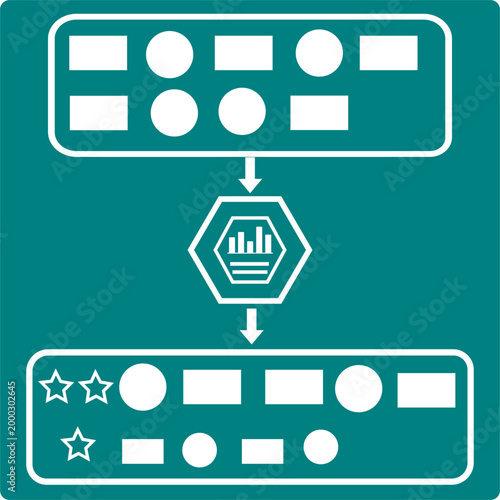 Semantic Search Reranking Diagram - Abstract AI Vector Workflow