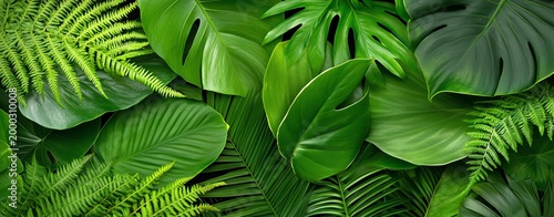 Vibrant green leaves creating a lush backdrop.