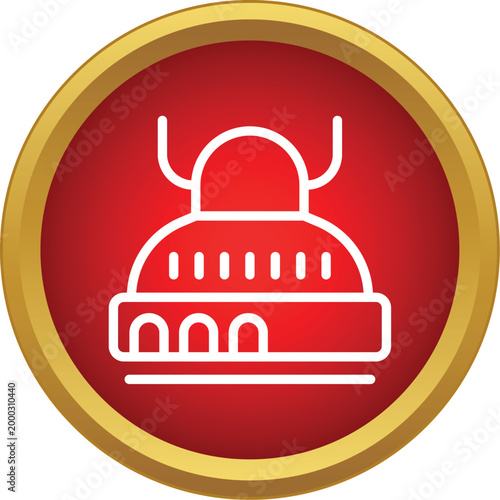 Sami hat illustrating traditional ethnic clothing of nordic people culture