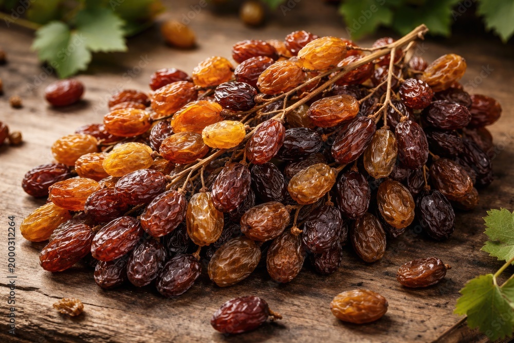 Obraz premium Natural raisins from organically dried grape bunch