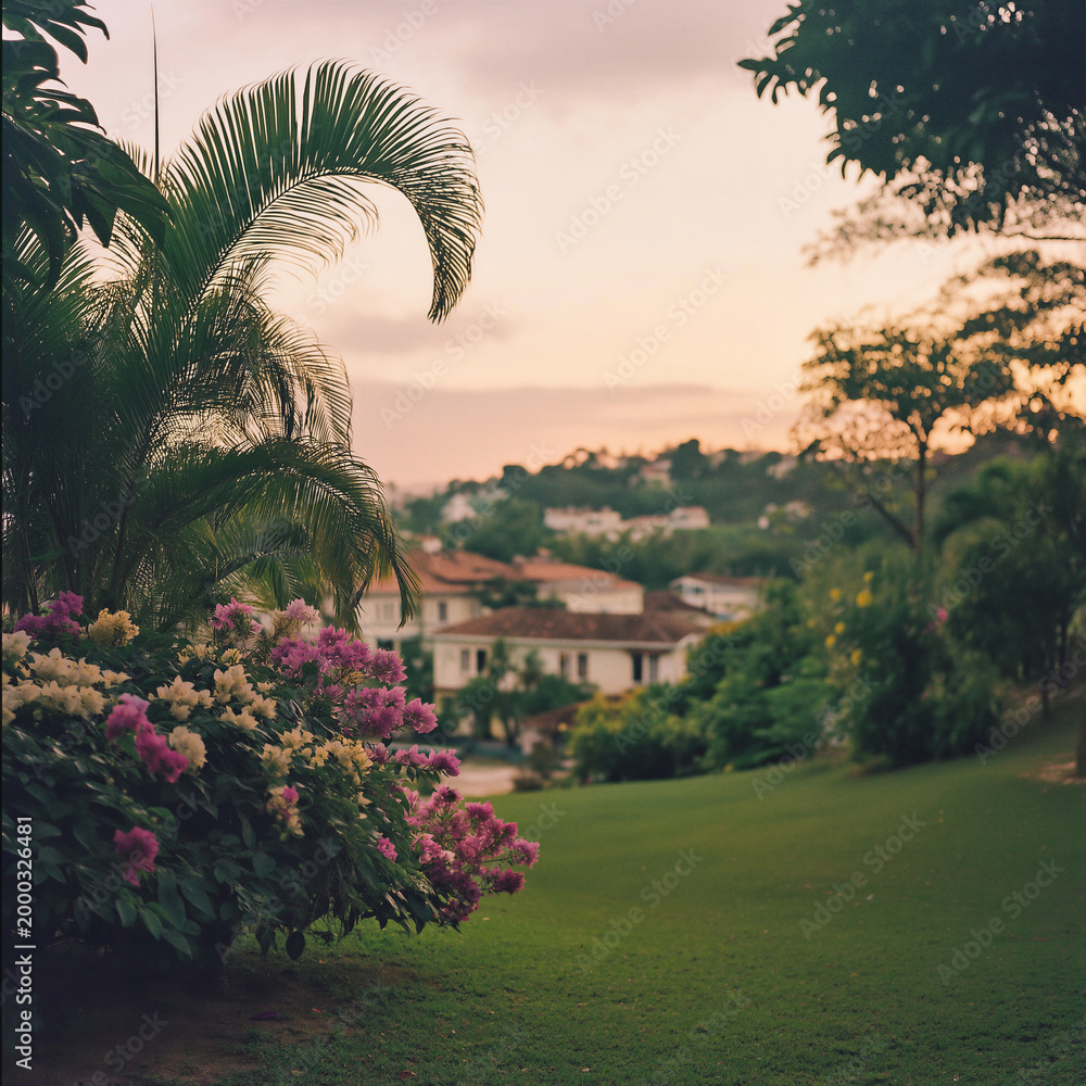 Fototapeta premium palm trees in the garden