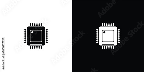 Minimalist of two smartphones with dark screens and antenna on white background mobile phone