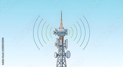 Communication Tower Signal Waves