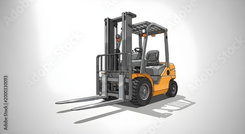 Industrial Forklift Machine Detailed