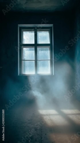 Creepy Foggy Room with Old Walls