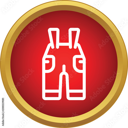 Work clothing icon depicting dungarees for protection and manual labor