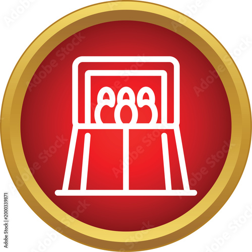 Bowling pins set on an alley, showing a game concept