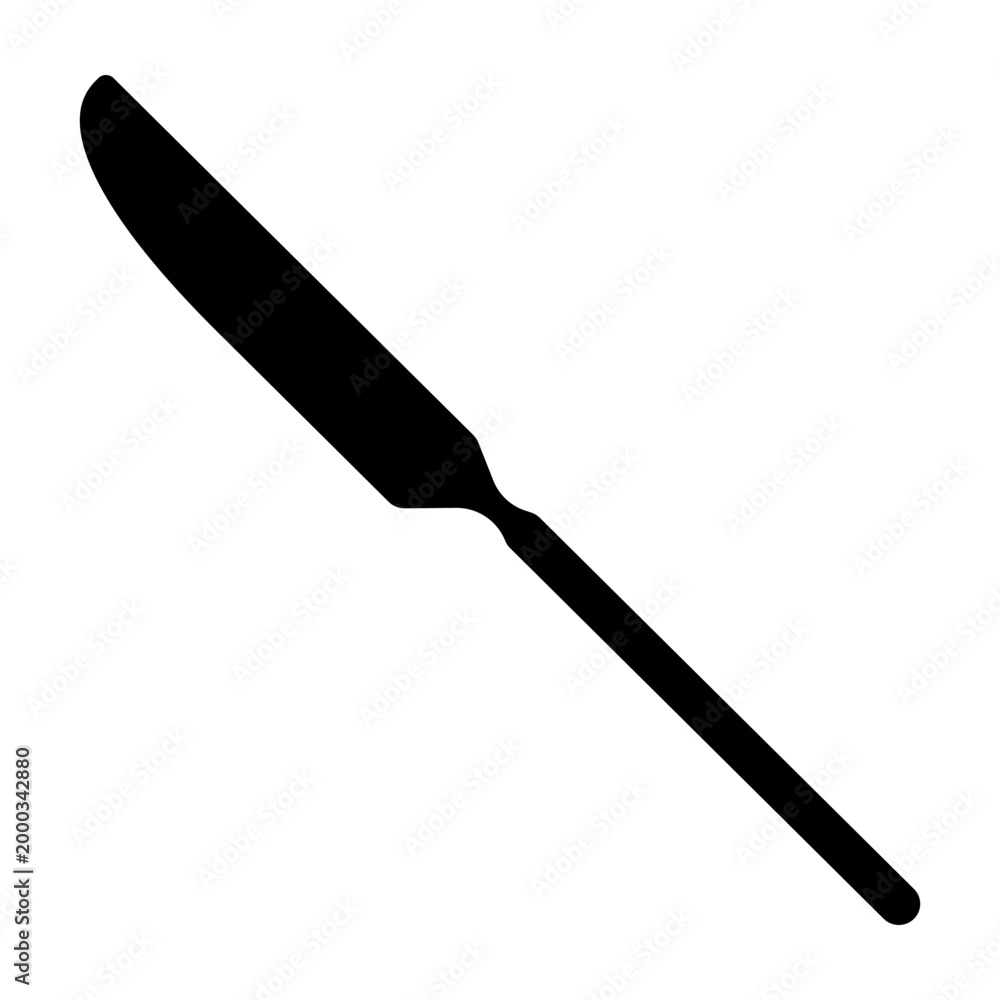 Fototapeta premium Butter Knife Vector Glyph Icon Design