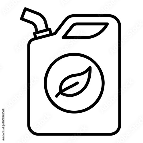 Eco fuel icon representing renewable energy and sustainable fuel sources.