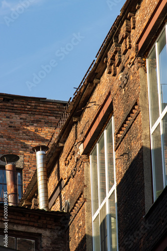 old building with old wires.