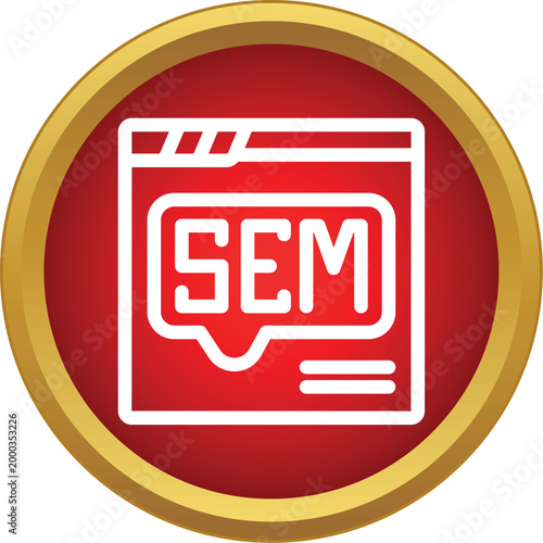 Sem icon representing online search and paid digital advertising