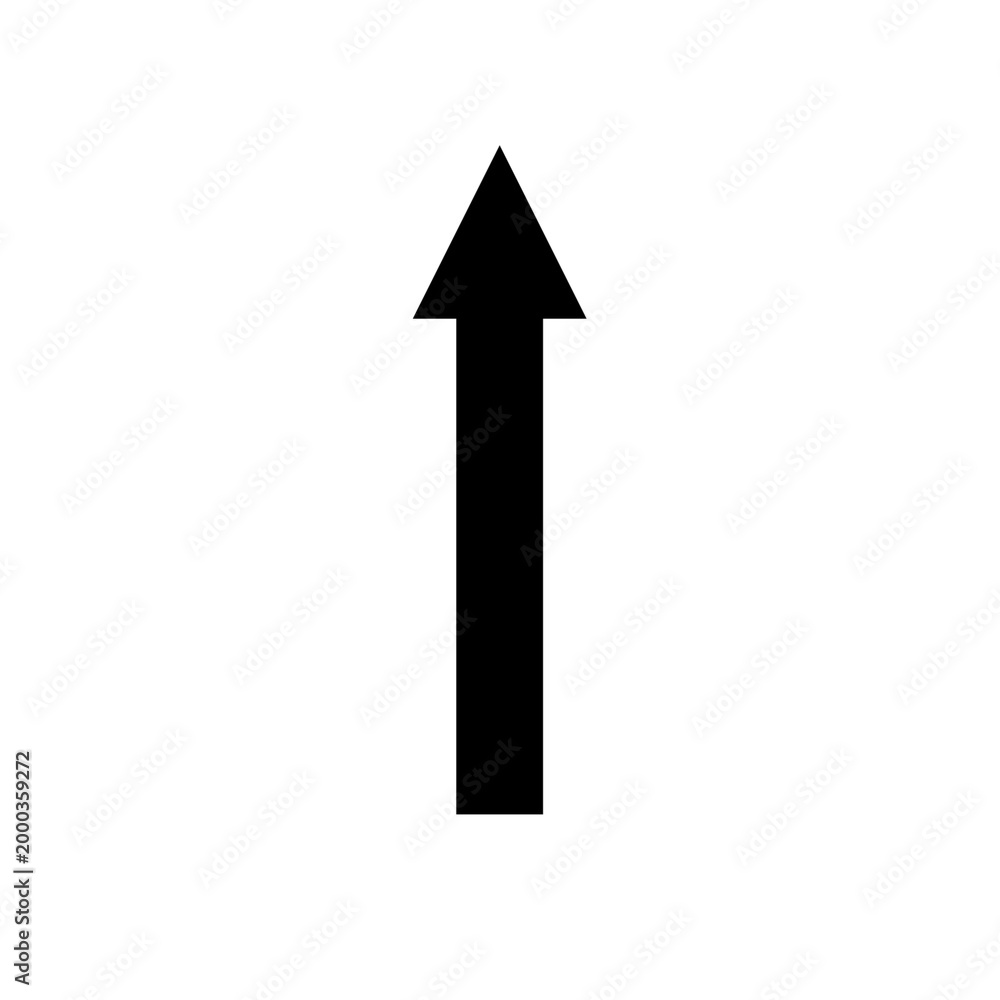Fototapeta premium Single Upward-Pointing Vertical Arrow Icon