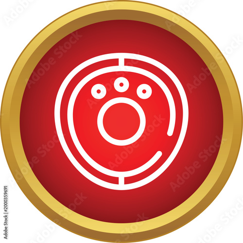 Robot vacuum cleaner icon illustrating smart home automation technology