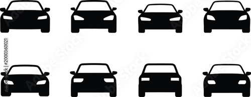 Car icon vector car sign sedan simple outline illustration for transport apps, automotive services and modern mobility interface design.