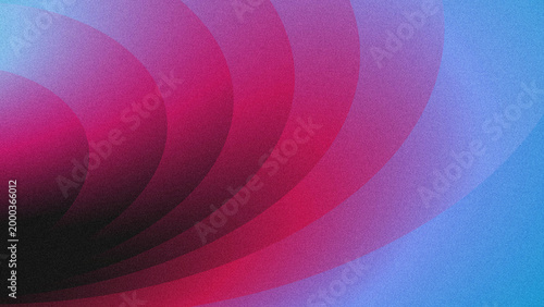 Tableau sur toile Abstract grainy gradient background with smooth curved wave shapes, blending deep magenta, purple, and cool blue tones with a subtle textured noise effect