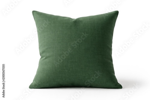 Flipped green pillow cover shown with white backdrop