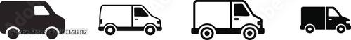 van glyph icon illustration vector, vector set isolated on white