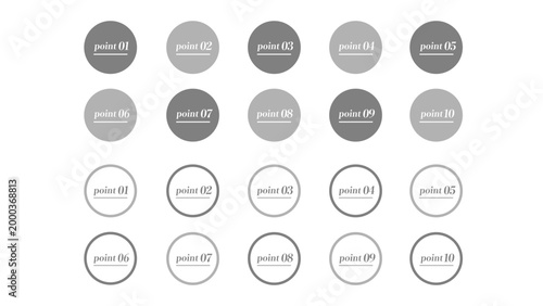 ポイント表示用シルバーバッジアイコンセット｜POINT01〜10・ラベル・ランキング・装飾フレーム（Point badge icon set 01-10）：ポイント２_06