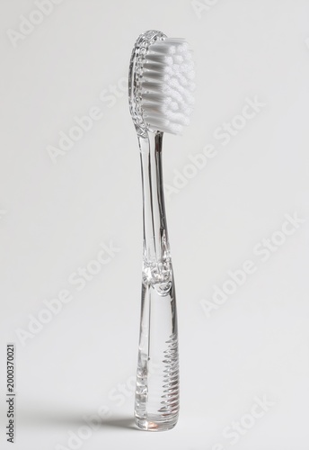 ransparent Toothbrush Isolated on White Background