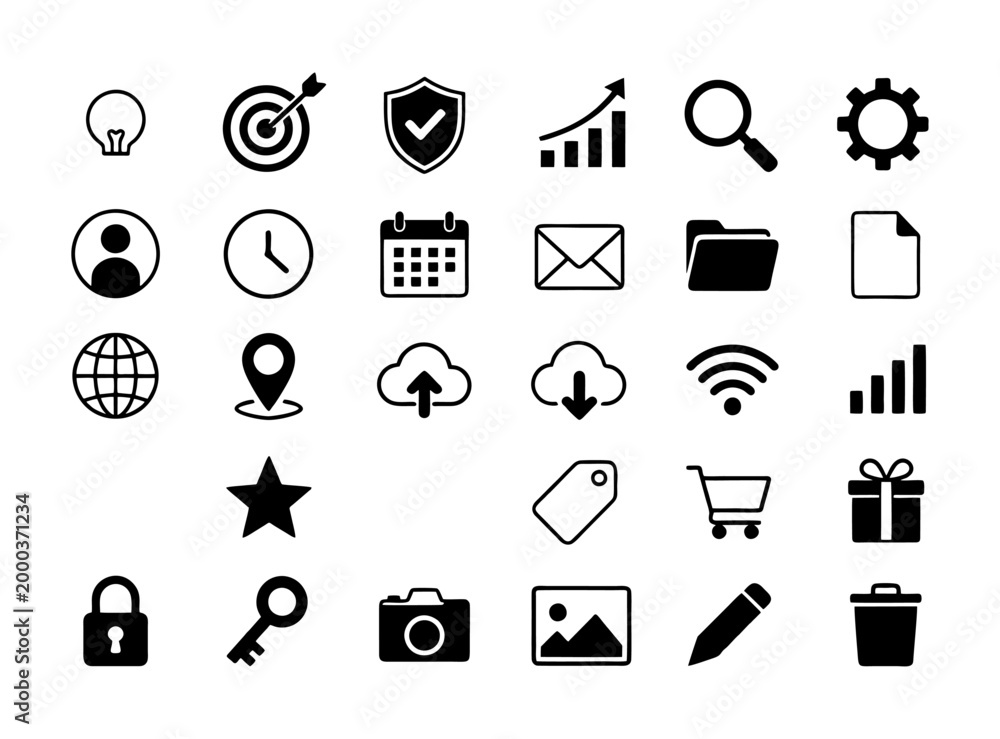 Fototapeta premium Web icon set. Website set icon vector. for computer and mobile