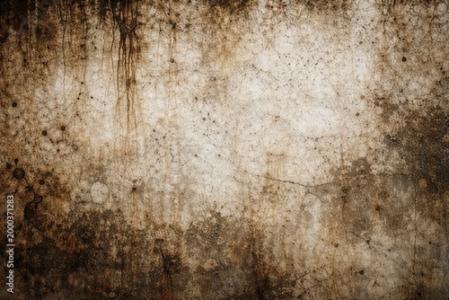 Close perspective of a rough wall surface featuring textured grime and dirt stains with white background