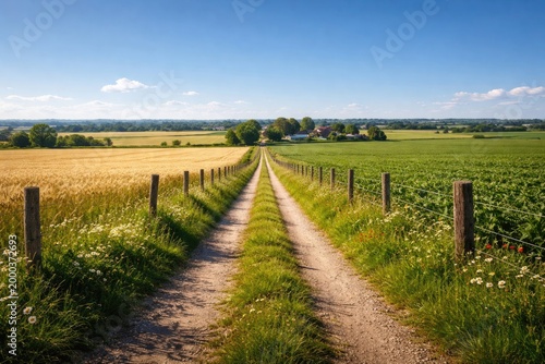 Idyllic country walkway str...