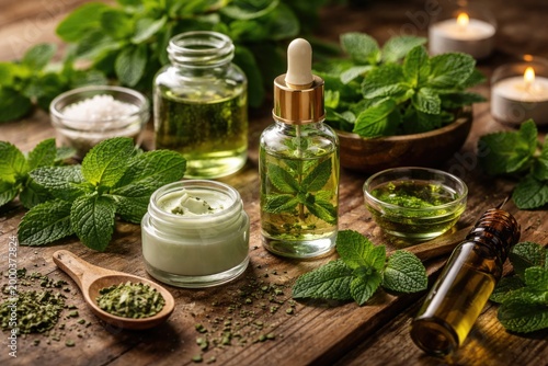 Herbal mint extracts carefu...