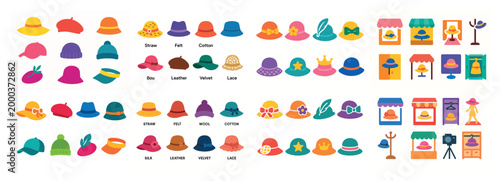 Colorful hat collection for all occasions