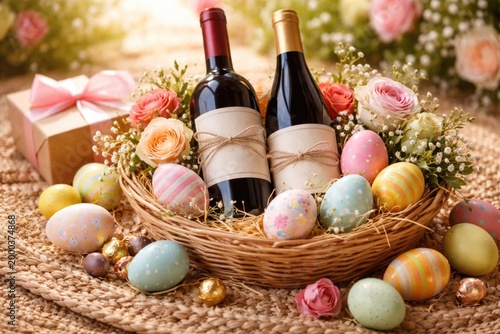 Colorful Easter gift concep...