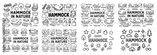 Hammock relaxation in various nature settings