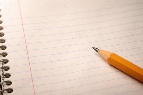 Notebook paper close up sho...