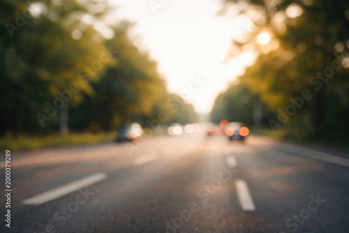defocused roadway scene bac...