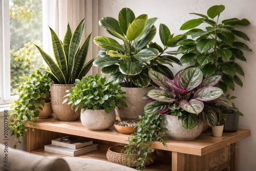 Diverse ornamental plant gr...
