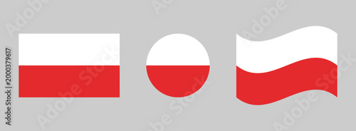 Free Download Poland national flag display: horizontal rectangle circle wavy banner with national government patriotism patriotic illustration independence celebration official - GFXLoad