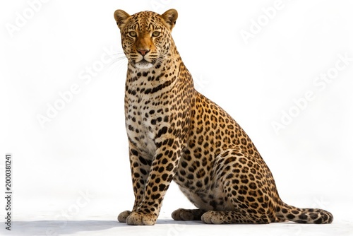 Elegant leopard maintaining...