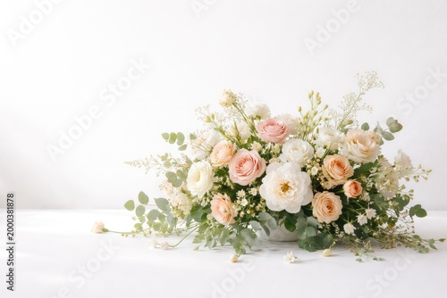 Fresh floral composition on...