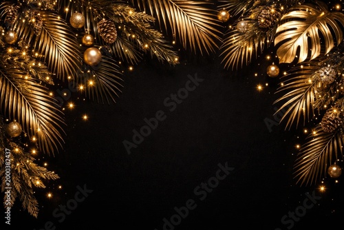 Black backdrop featuring go...