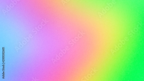 Vibrant Rainbow Holographic Grainy Gradient Abstract Art Illustration Background with Grainy Noise Texture
