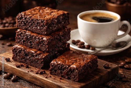 Delicious fudgy brownies st...