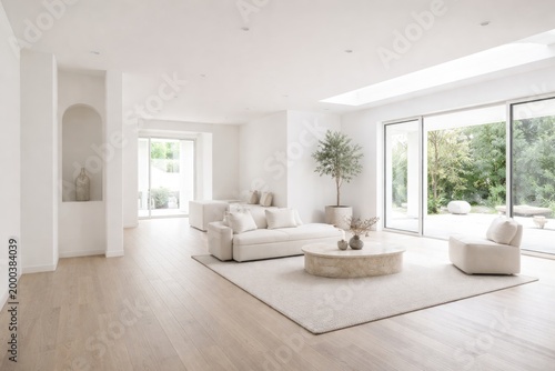 spacious white minimalistic...