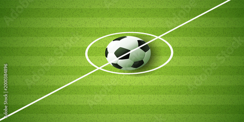 Soccer ball on the stadium