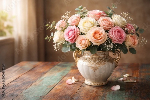 Decorative vase holding fre...