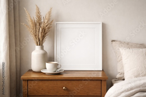 Classic wood bedside table ...