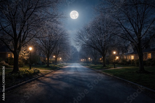 Full moonlight casting soft...