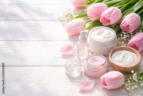 Beauty creams and tulip blo...