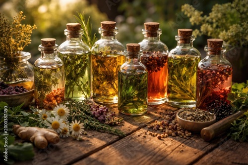 Assortment of botanical med...