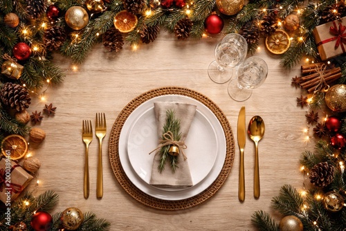 Christmas dinner table disp...