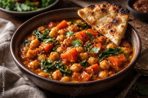 Nutritious chickpea stew wi...