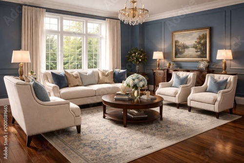 Elegant living room furnitu...