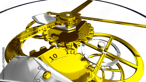 Fotografi inside clock, clock, dialer clock, mechanasim inside clock, analog clock